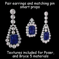 Earring Props for Poser and Bryce 5